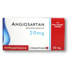 Angiosartan 20 mg ( Olmesartan ) 28 film-coated tablets